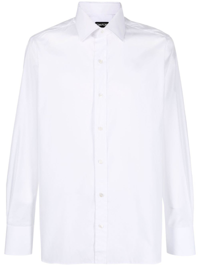 Tom Ford White Long Sleeved Cotton Shirt