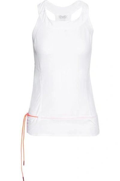 L'etoile Sport Stretch-knit Mesh Tank In White