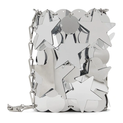 Rabanne Silver Mini Sparkle Shoulder Bag In P040