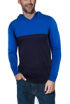 X-ray Colorblock Hooded Sweater In Royal Navy