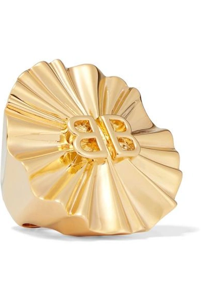 Balenciaga Gold-tone Ring In Metallic