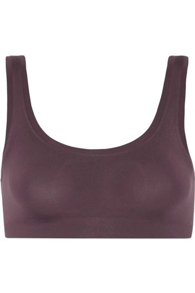 Hanro Touch Feeling Stretch-jersey Soft-cup Bra In Grape