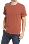 Madewell Garment Dyed Allday Crewneck T-shirt In Burnt Umber