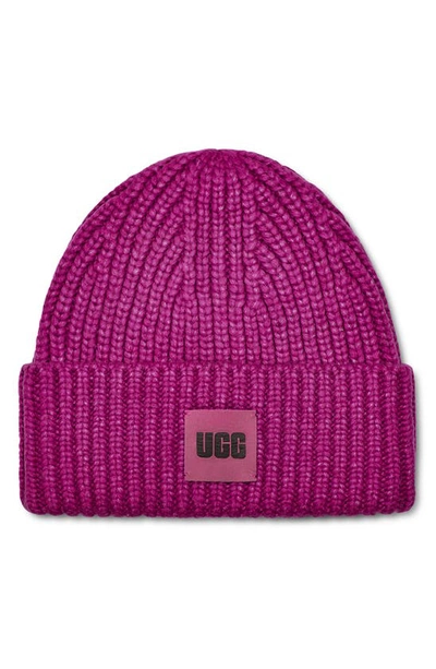 Ugg Chunky Ribbed Beanie In Wild Aster