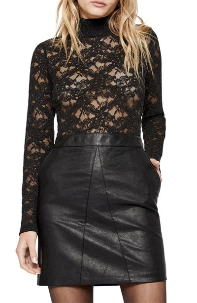 Bardot Vezza Lace Bodysuit In Black