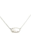 Kendra Scott Elisa Pendant Necklace In White/ Silver