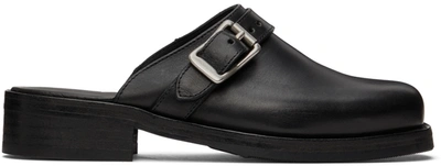 Our Legacy Ssense Exclusive Black Leather Camion Mule Loafers