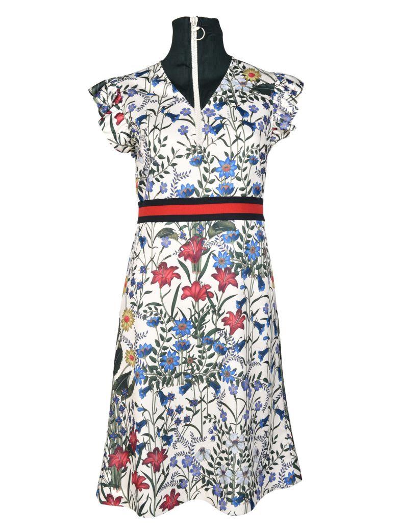 Gucci Floral Pattern Dress In Multicolored ModeSens