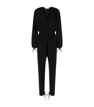 Chloé V-neck Wrap Jumpsuit In Black