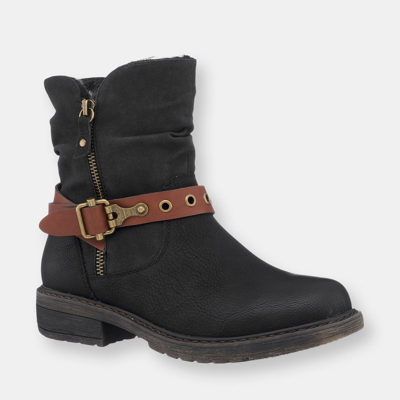 Gc Shoes Codie Faux Fur Buckle Boot In Black