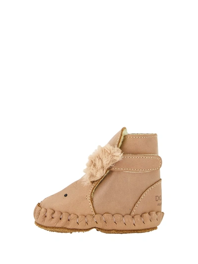 Donsje Amsterdam Babies' Kapi Exclusive Lining Pre-walker Shoes Winter Bunny Light Rust Leather In Beige