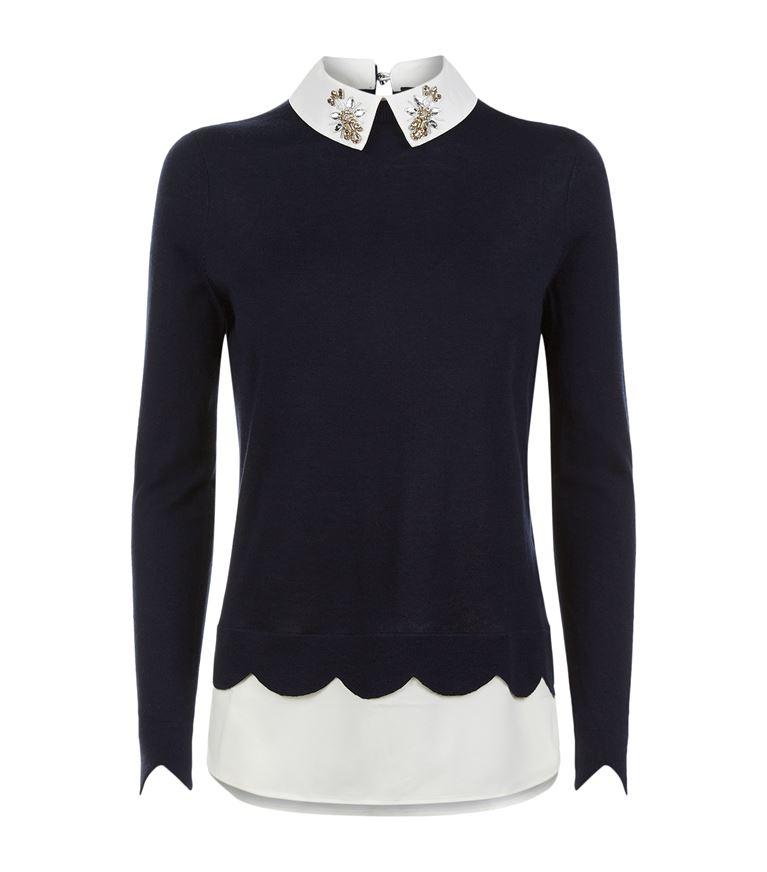 Ted Baker Suzaine Embellished Collar Sweater | ModeSens