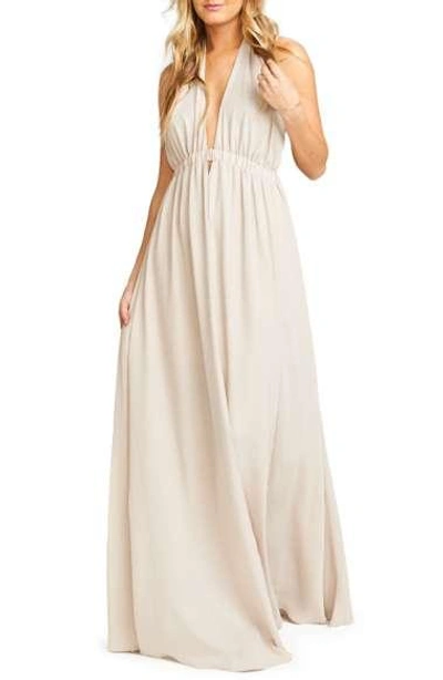 Show Me Your Mumu Luna Halter Gown In Show Me The Ring