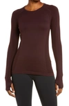 Sweaty Betty Essentials Seamless Workout T-shirt In Black Cherry Purple