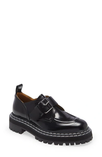 Proenza Schouler Buckle-detail Chunky Leather Loafers In Black