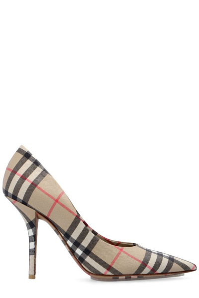 Burberry Beige Vintage Check Aubri Pumps