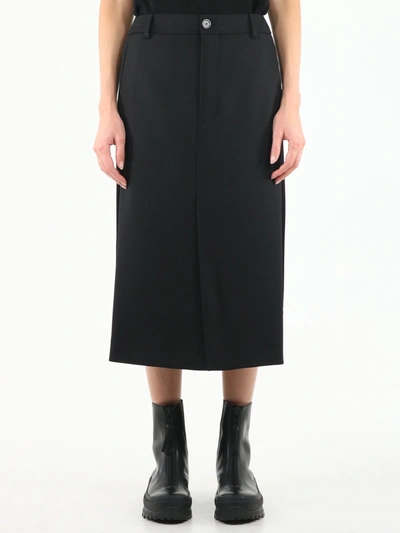 Balenciaga Longuette Double Skirt - Atterley In Black