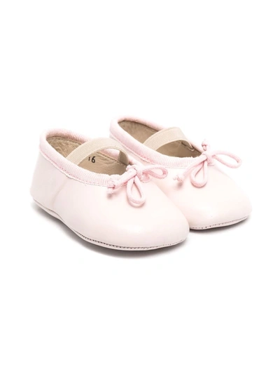 Gallucci Kids' Bow-detailed Ballerina Shoes In Pink
