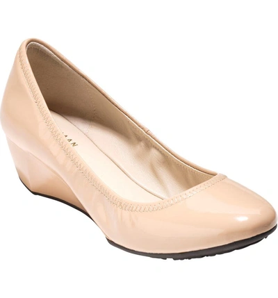 Cole Haan Sadie Grand Patent Wedge Pump, Nude In Nude Patent Leather