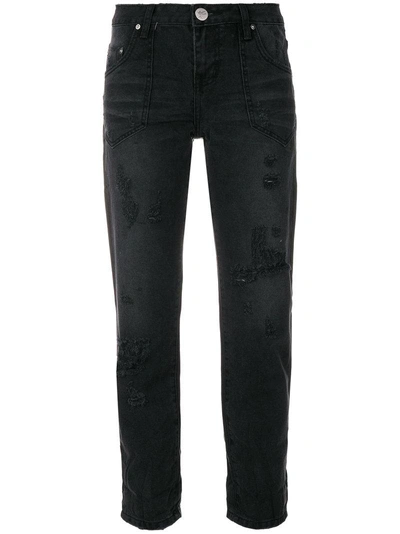 One Teaspoon Distressed Cropped Jeans