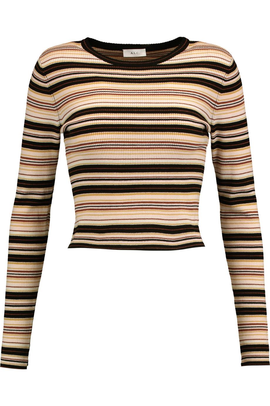 A.l.c Rene Striped Merino Wool-blend Sweater | ModeSens