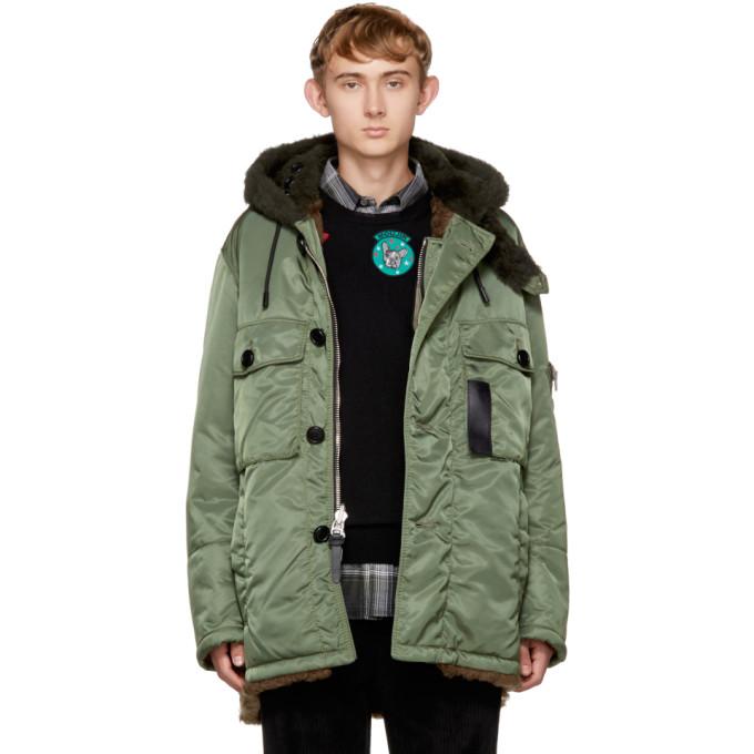 Coach Reversible Green Shearling Parka | ModeSens