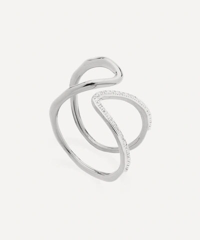 Monica Vinader Riva 0.4ct Diamond And Recycled Sterling Silver Open Ring