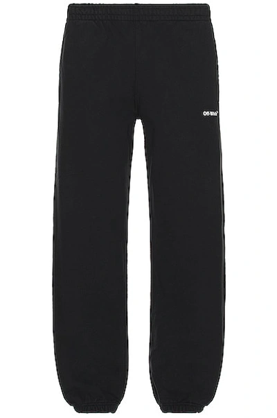 Off-white Wave Diag Slim Sweatpants In Black