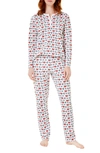Roller Rabbit Holly Jolly Cotton Pajama Set In White