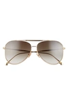 Tom Ford Charles 60mm Pilot Sunglasses In Gold