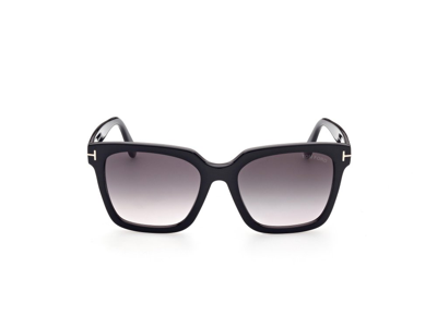 Tom Ford Selby Square Plastic Sunglasses In Grey