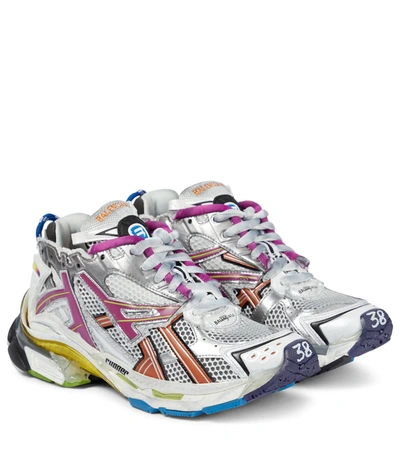 Balenciaga Runner Rubber-trimmed Mesh And Nylon Sneakers In Multicolor