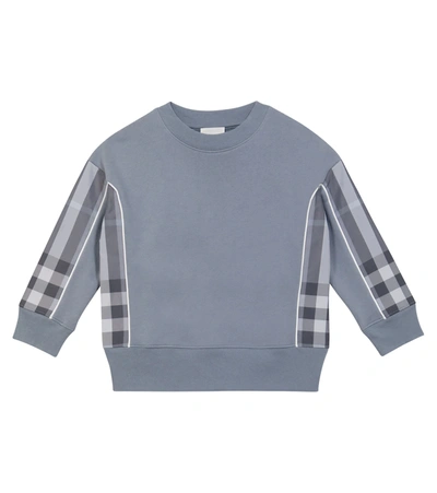 Burberry Kids' Little Girl's & Girl's Milly Check Sweatshirt In Shale Blue