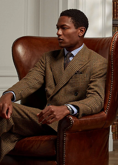 Polo Ralph Lauren Kent Glen Plaid Wool Suit Jacket In Loden