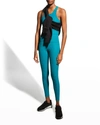 Beyond Yoga Focus Cropped Space Dye Tank Top In Turquoise