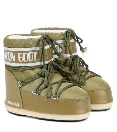Moon Boot Kids' Icon Low Snow Boots In Khaki