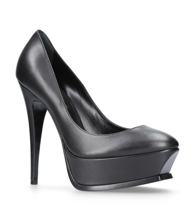 Saint Laurent Leather Tribute Platform Pumps 135 In Black