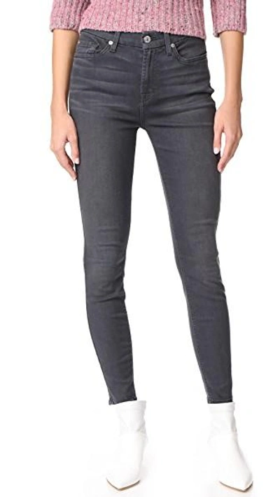 7 For All Mankind The B(air) Hw Ankle Skinny In B(air) Smoke