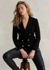 Ralph Lauren Knit Double-breasted Blazer In Polo Black