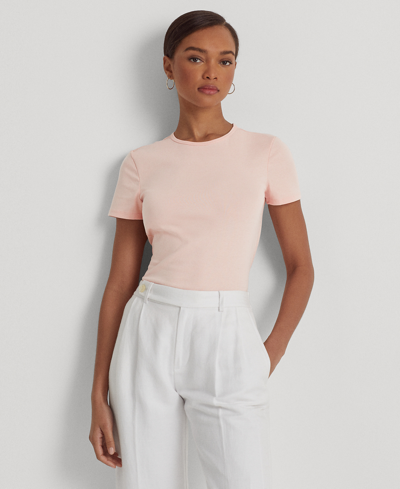 Ralph Lauren Cotton-blend T-shirt In Pale Rose