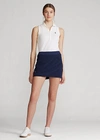 Polo Ralph Lauren Back-pleated Stretch Skort In Pure White