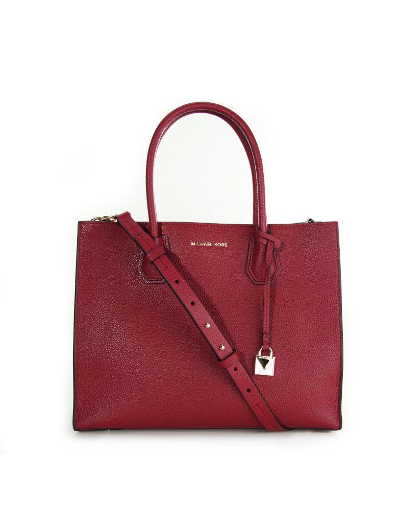 Michael Michael Kors Mercer Large Tote Mulberry In Red | ModeSens