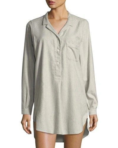 Zimmerli Sensual Opulence Sleepshirt In Light Gray