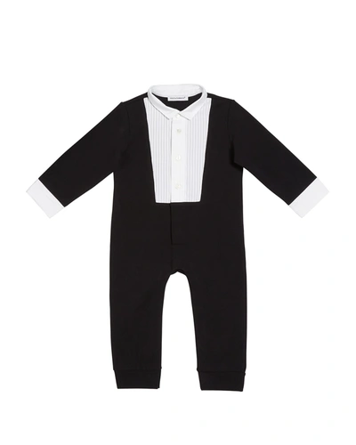 Dolce & Gabbana Kids' Boy's Tuxedo Coverall In Black
