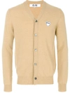 Comme Des Garçons Play V-neck Cardigan In Neutrals