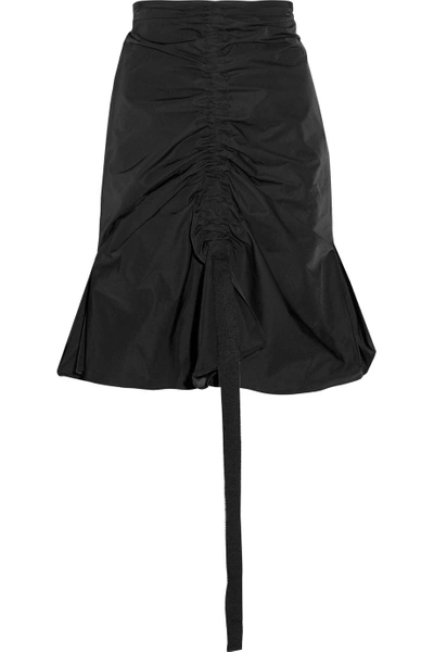 Ellery Amaretto Ruched Shell Mini Skirt