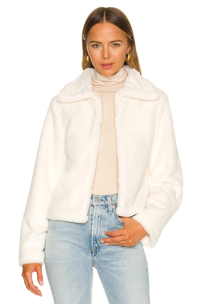 Superdown Tianna Faux Fur Jacket In White