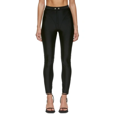 Alexander Wang T Moto Legging With Knee Patch And Zippers In Black