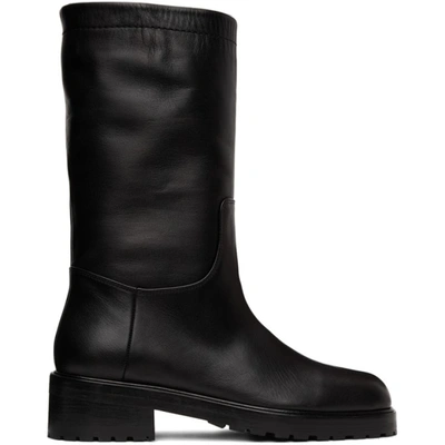 Maryam Nassir Zadeh Ssense Exclusive Black Belmont Biker Boots In 000 Black C