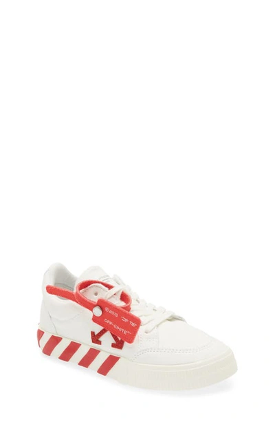 Off-white Kid's Arrow Vulcanized Canvas Low-top Sneakers, Toddler/kids In White